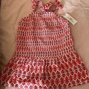 Cotton blouse with smocking